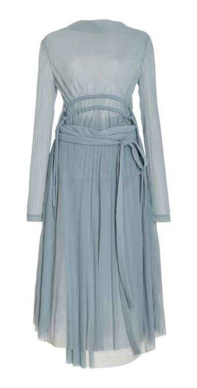open lace back dress Proenza Schouler // Black Woven Pleated Maxi Dress – VSP Consignment main image 1