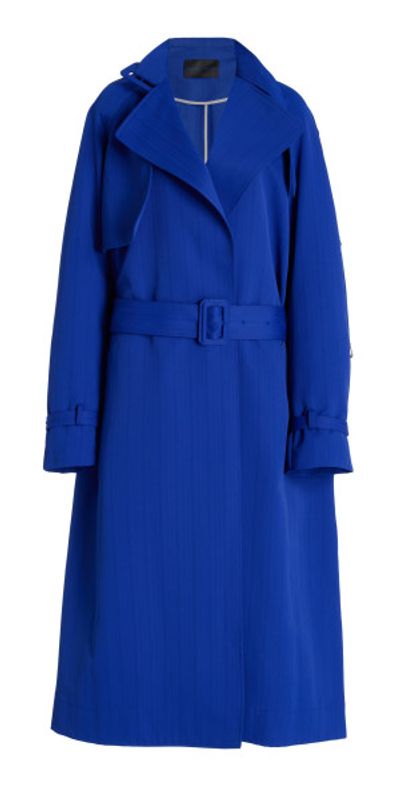 Proenza Schouler Proenza Schouler - Sabina Belted Jacquard Trench Coat - Royal Blue - US 0