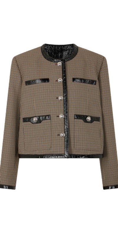 Rabanne Rabanne - Vegan Leather-Trimmed Wool Jacket - Multi - FR 36
