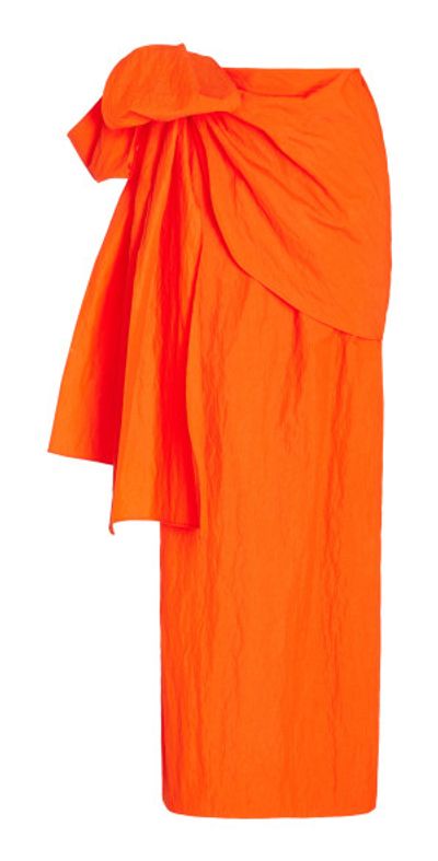 Rosie Assoulin Rosie Assoulin - Hustle & Bustle Cotton-Blend Maxi Wrap Skirt - Orange - US 2