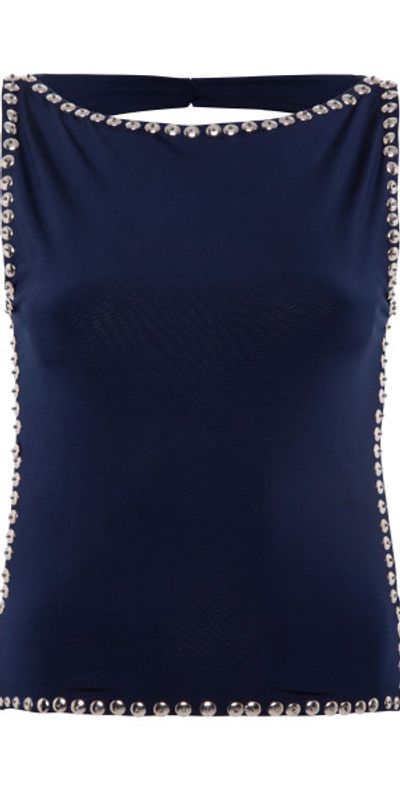 SIEDRÉS SIEDRÉS - Zelna Studded Tank Top - Navy - S
