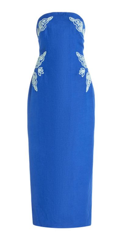 significant other blue dress Significant Other - Annabel Bias Cut Dress main image 1