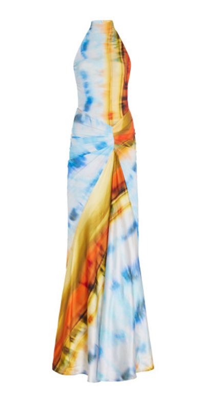 tie dye jersey dress Long Sleeve Tie Dye Maxi Dress by Nuichan