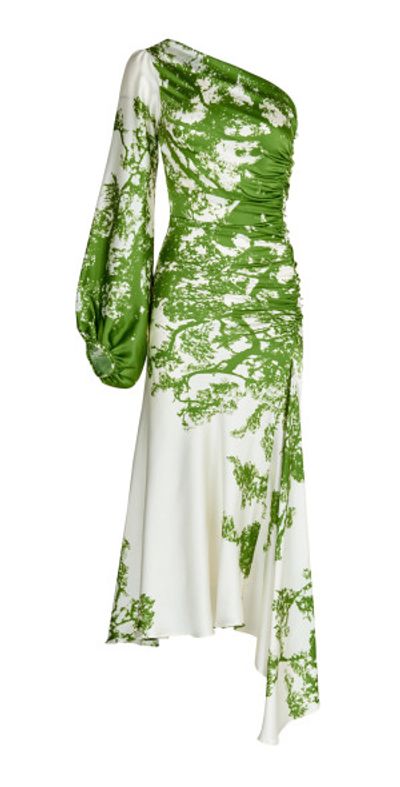 silvia tcherassi green dress Cara Dress Green Navy Embroidery main image 0