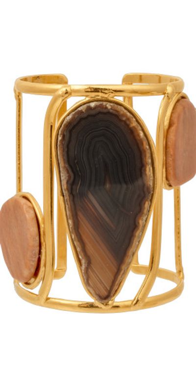 Sylvia Toledano Sylvia Toledano - 22kt Yellow Gold Plated Dakota Cuff Bracelet - Orange - OS - Gifts For Her