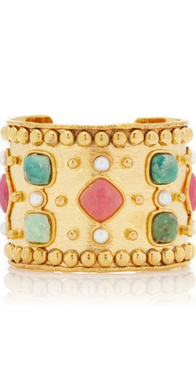 Sylvia Toledano Sylvia Toledano - Medicis 22K Gold-Plated Multi-Stone Cuff - Gold - OS - Gifts For Her
