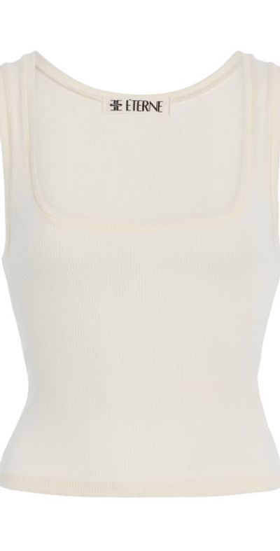 Éterne Éterne - Cotton-Modal Tank - White - L