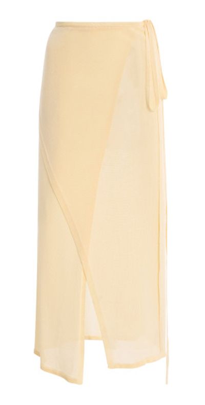 The Frankie Shop The Frankie Shop - Alsen Stretch-Knit Wrap Skirt - Yellow - S/M