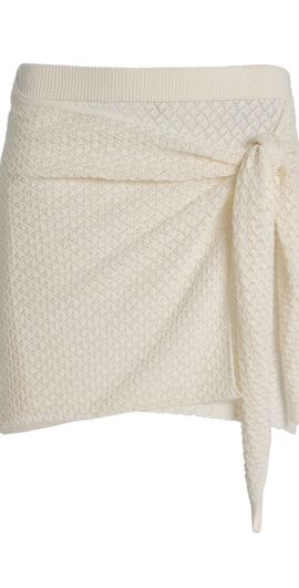 THE GARMENT THE GARMENT - Tanzania Pointelle-Knit Organic Cotton Mini Skirt - Ivory - UK 10