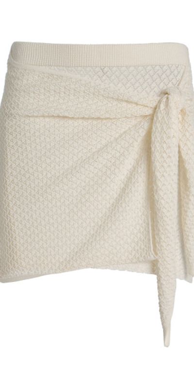 THE GARMENT THE GARMENT - Tanzania Pointelle-Knit Organic Cotton Mini Skirt - Ivory - UK 10