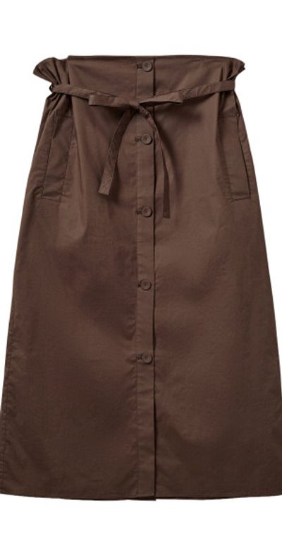 THE GARMENT THE GARMENT Cyprus CottonBled Maxi Skirt Brown UK 6