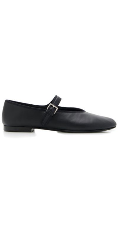 The Row The Row - Boheme Leather Mary Jane Flats - Black - IT 39.5 - Moda Operandi