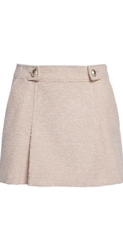 Tom Ford Tom Ford - Pleated Wool-Bouclé Mini Skirt - Nude - IT 44 - Only At Moda Operandi