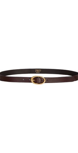 TWP TWP - Narrow Leather Belt - Brown - 70 cm