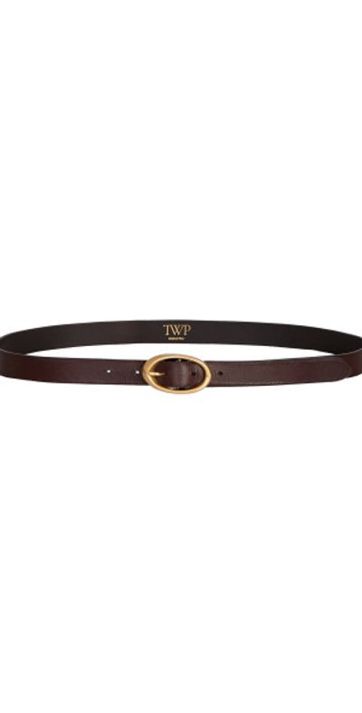 TWP TWP - Narrow Leather Belt - Brown - 70 cm