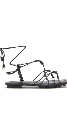 Ulla Johnson Ulla Johnson - Freya Knotted Leather Sandals - Black - IT 35