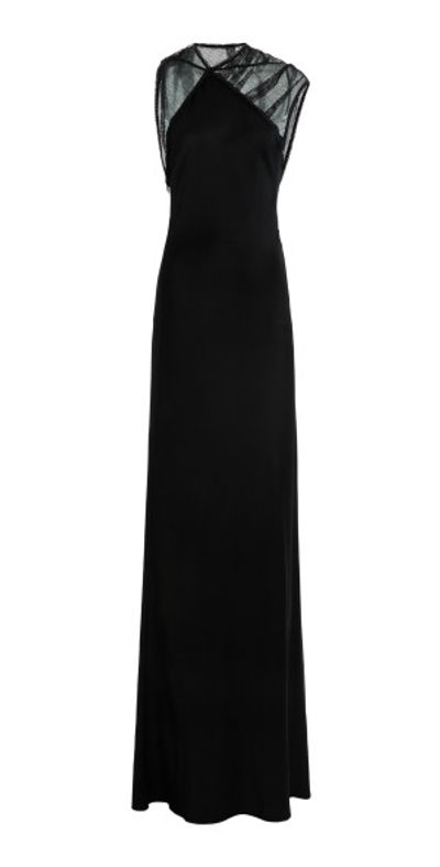 Victoria Beckham - - Mesh Detail Gown - Black - UK 14
