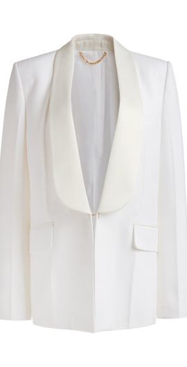 Victoria Beckham Victoria Beckham - Shawl-Collar Tuxedo Jacket - Ivory - UK 6