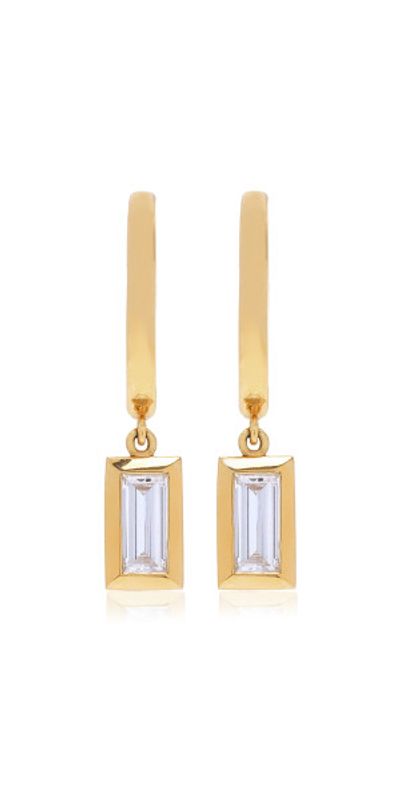 VRAI VRAI - 14K Yellow Gold Diamond Huggie Earrings - Yellow - OS - Gifts For Her