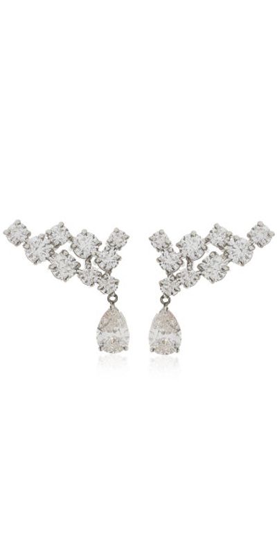 VRAI VRAI - Cluster Pear Drop VRAI Created Diamond Earrings - White - OS - Gifts For Her