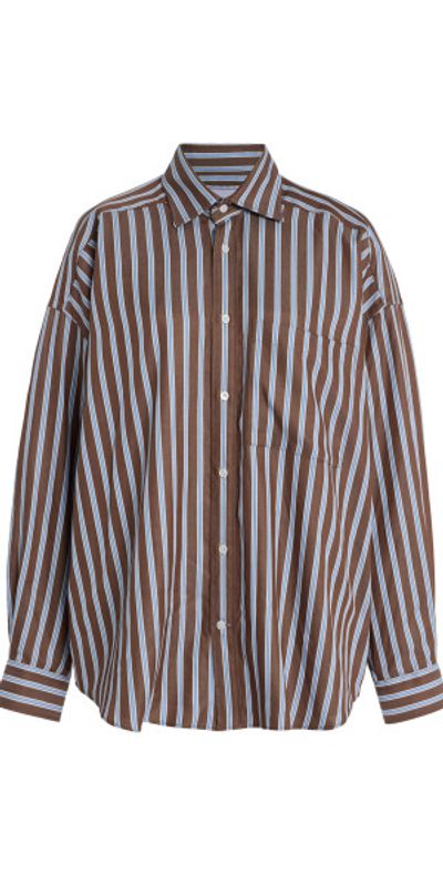 With Nothing Underneath With Nothing Underneath - The Weekend Striped Shirt - Stripe - L