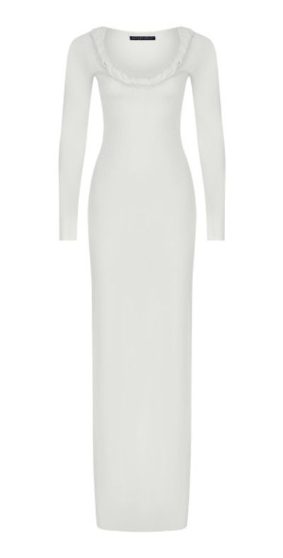 Zeynep Arcay Braid Jersey Maxi Dress White