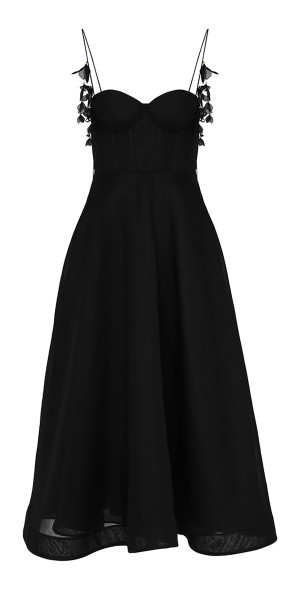 Zimmermann - - Natura Embellished Corset Linen-Silk Midi