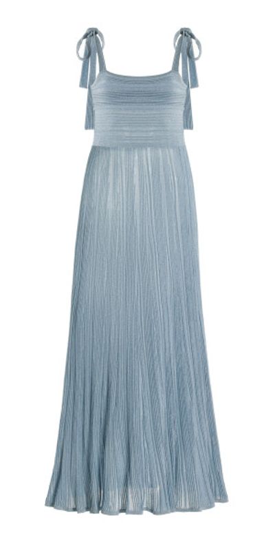 what color shoes go with light blue dress ZIMMERMANN AWAKEN BILLOW DRESS main image 1