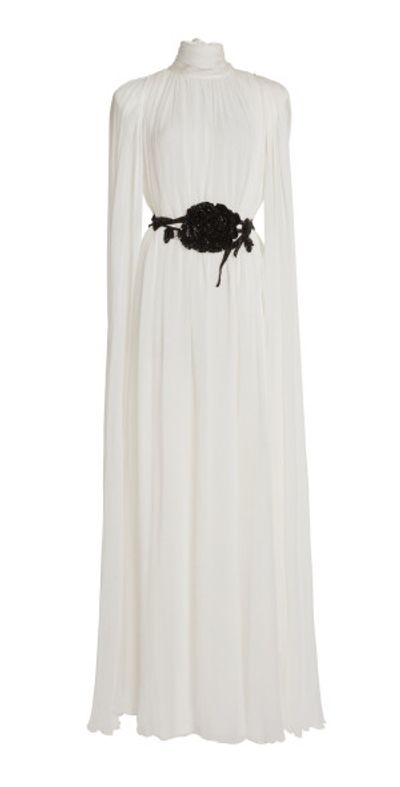 white christmas dresses ACANTHUS, a Backless Fairy Wedding Dress in Silk Chiffon with Bow Closure –  Larimeloom main image 0