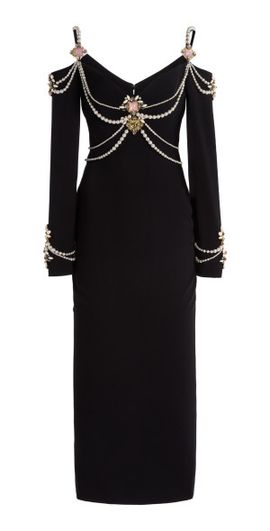 Zuhair Murad Zuhair Murad - Off-Shoulder Maharaja Embroidered Cady Midi Dress - Multi - FR 38