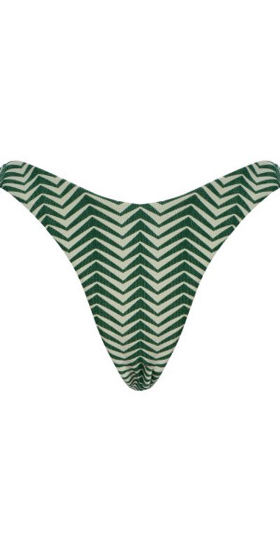 Zulu & Zephyr Zulu & Zephyr - Zig-Zag Curve Bikini Brief - Green - AU 12