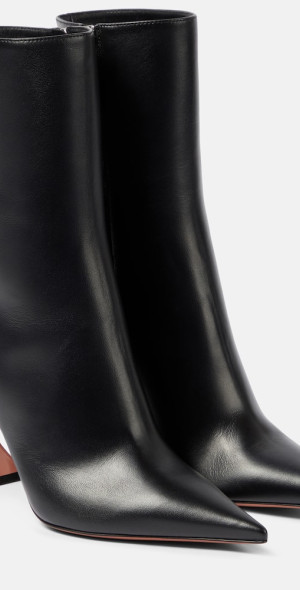 amina muaddi giorgia leather ankle boots