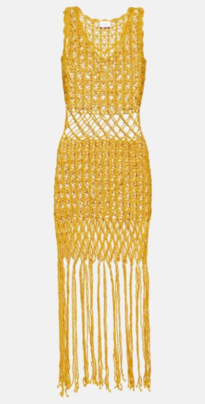 Anna Kosturova - Fringed crochet midi dress