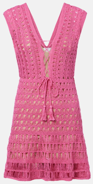 Anna Kosturova Jennifer crochet cotton minidress