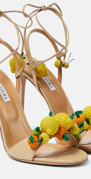 Aquazzura - Citrus Punch 105 raffia sandals