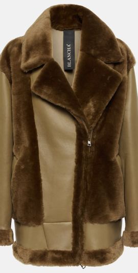 Blancha Blancha Leather and shearling jacket