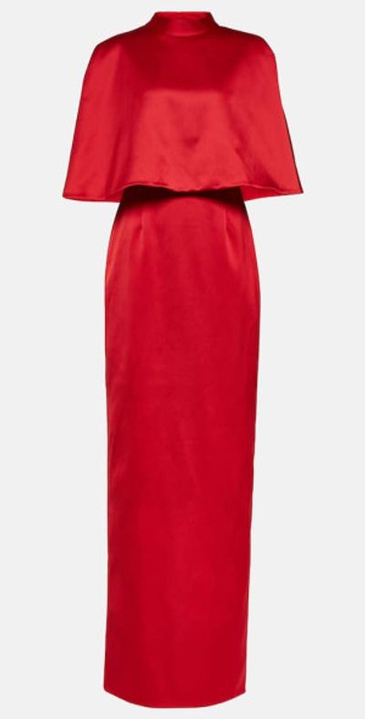 Carolina Herrera Carolina Herrera Caped satin gown