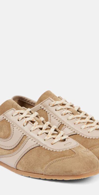 Dries Van Noten Leather and suede low-top sneakers