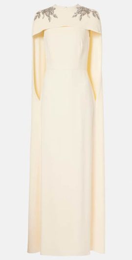 Erdem Erdem Embellished caped gown
