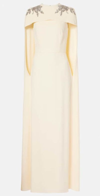 Erdem Erdem Embellished caped gown