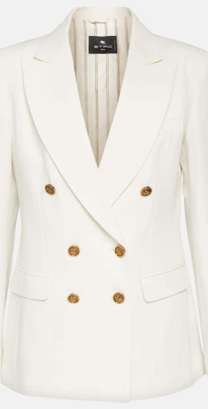 ジャケット ETRO FW24 DOUBLE BREASTED BLAZER (WRCA0035 99TTB54B0711) Etro Double-breasted velvet blazer Etro