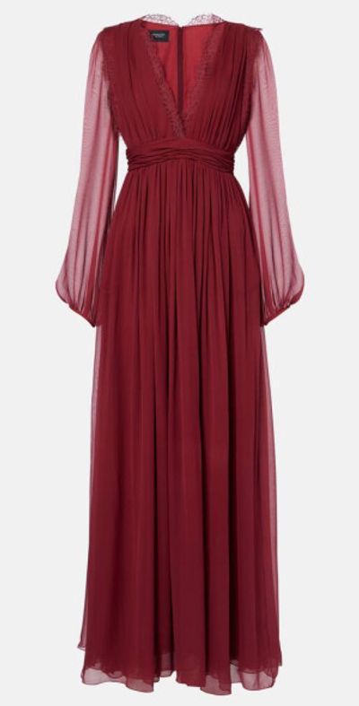 Giambattista Valli Giambattista Valli Lace-trimmed silk georgette gown