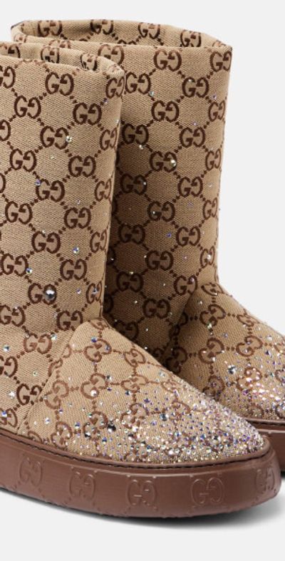 Gucci GG canvas embellished snow boots