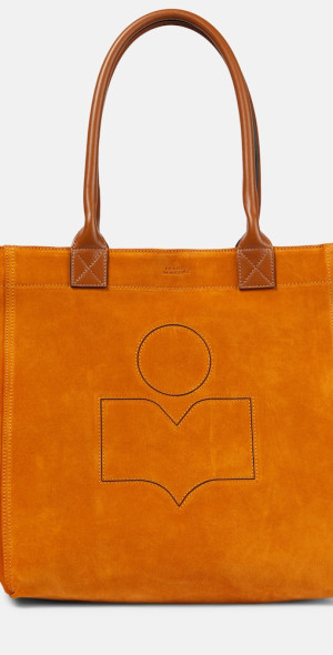 Isabel Marant - Yenky Small logo-embroidered suede tote bag