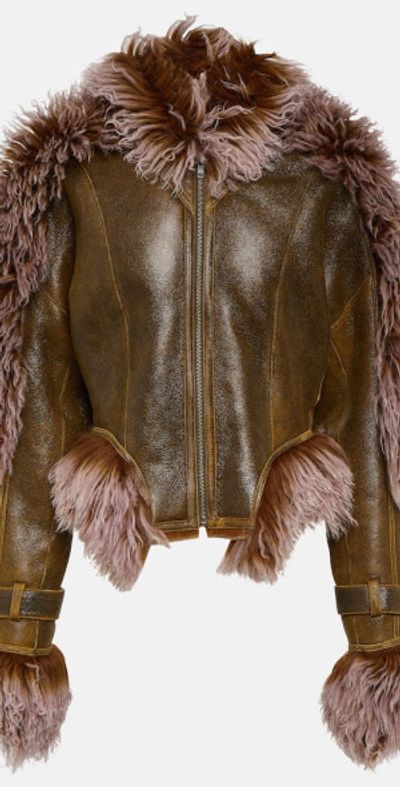 Jean Paul Gaultier - x KNWLS shearling and leather jacket