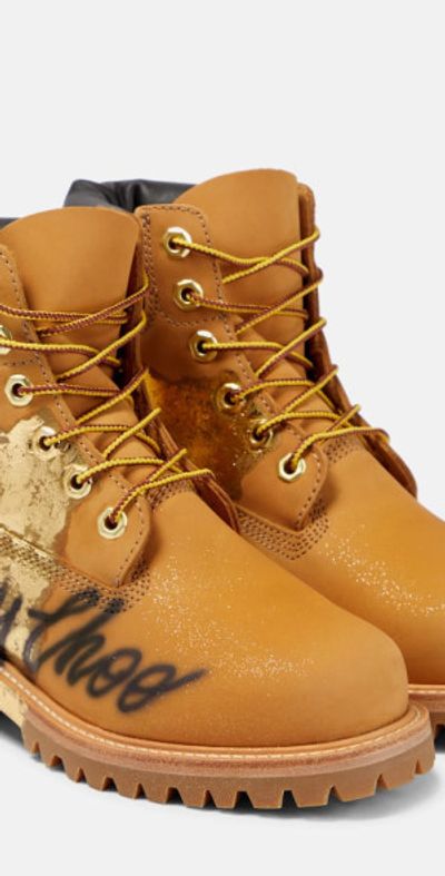 Jimmy Choo x Timberland graffiti leather boots