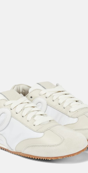 Loewe - Ballet Runner leather and suede sneakers