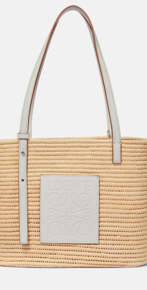 LOEWE Raffia Anagram logo open-toe heel Sandals Beige black 36 main image 0