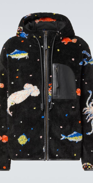 Loewe - x Suna Fujita Deep Sea fleece jacket