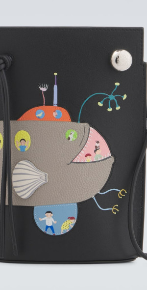 Loewe - x Suna Fujita Submarine Pebble Dice leather bucket bag